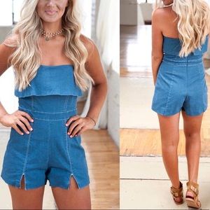 Denim Romper